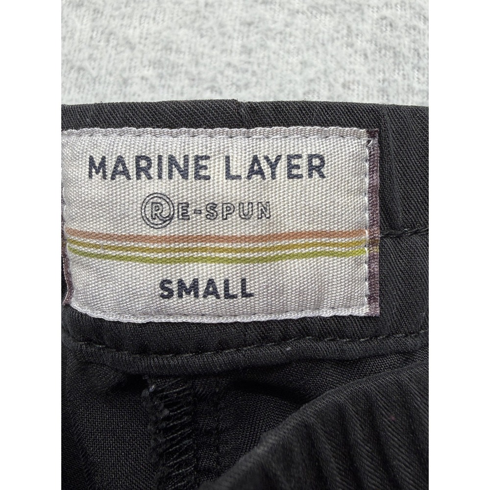 Marine Layer Pants Mens Small Black Re-Spun Elastic Waist Jogger Casual Relaxed - Picture 8 of 12
